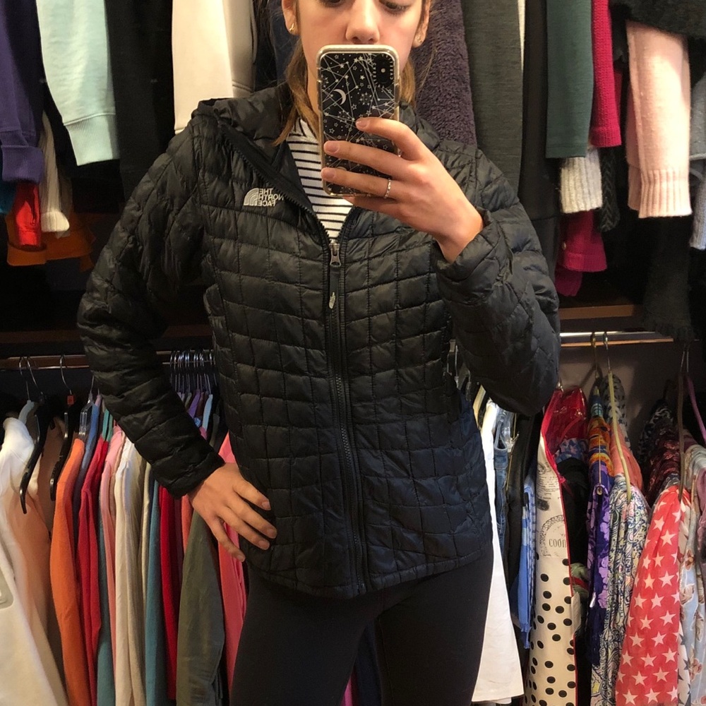 Black North Face puffer jacket